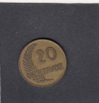 Beschrijving: 20 Centavos LEAF